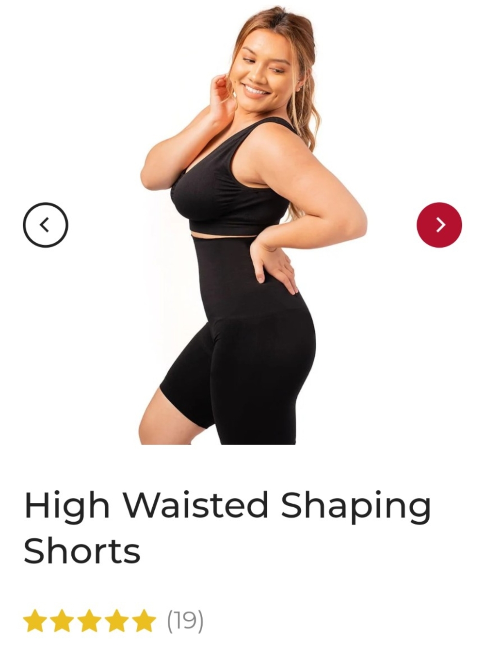 Woman Ocean High Waisted Shaping Shorts - Black